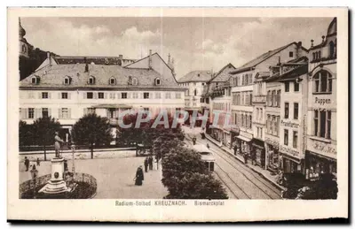 Bismarckplatz em Kreuznach — Radium-Solbad — editor A. Wendt