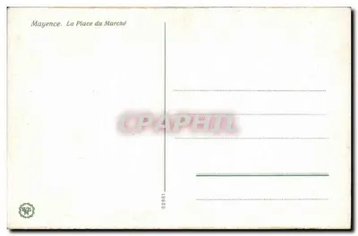 Mainz — A Praça — editor W. M. n° 32801 — Verso