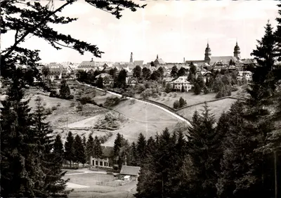 Vista panorâmica de Freudenstadt — local de cura de altitude — editor Fotoprint Balingen/Württ. n° 321128 Bo