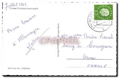 Titisee/Hochschwarzwald — widok z lotu jeziora i wsi — Verlag FOTOPRINT - Balingen/Württ. — Rewers