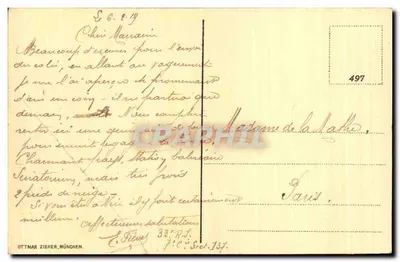Bilhete postal antigo Bad Langenschwalbach — Verso