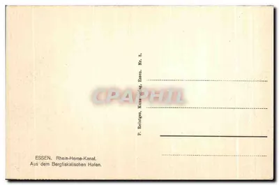 Porto de Mannheim — Guincho portuário e barco n°10 — P. Reintges, Essen, Nr. 8 — Verso