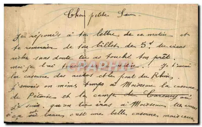 Zajęcie francuskie w Niemczech — Bonn nad Rynem. Dzielnica samochodów — Wydawnictwo Frédéric Saurier & Cie — Rewers