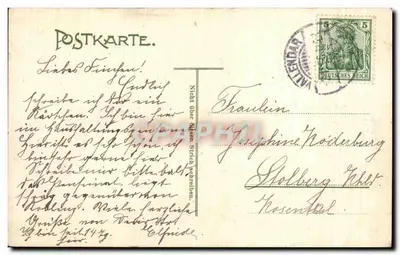 Pensão doméstica Marienburg — Vallendar a. Reno — editor desconhecido, n° 5322 — Verso