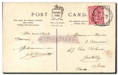 Palácio de Buckingham — Londres — editor Thade, série N° 419 — Verso
