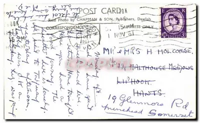 Shorwereton — widok miasta z kościołem, mostem, hotelami i ulicami — Chapman & Son, Dawlish — Rewers
