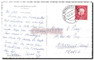 Herrenalb/Schwarzwald — Im Goistal — Kunstverlag Karl Pötz, Fürth — Rewers
