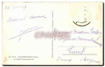 Hotel da República Francesa em Marasco — Éditions d'Art d'Almarasco, n° 37 B — Verso