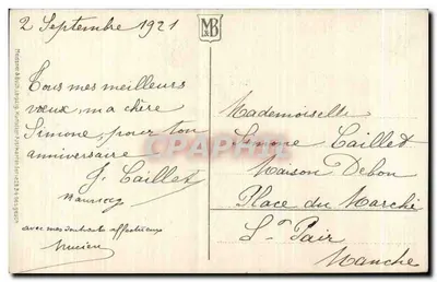 Arranjo de crisântemos — editor MB & B, Leipzig — Verso