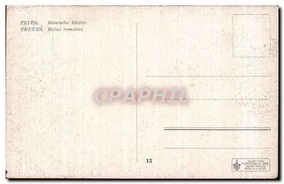 Trier — Banhos romanos — Jacob From, Trier A. D. Musel, n°13 — Verso