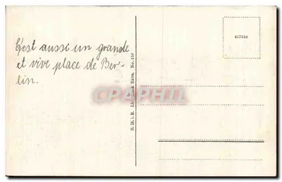 Berlin — Place Nollendorfplatz avec gare de tramway — éditeur B.B.I.B. Liegdruck Extra, n° 160 — Verso