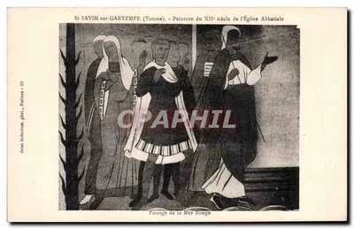 St-Savin-sur-Gartempe (Vienne) — Pintura do XIIº século da Igreja Abbatial — Jules Huburdon, fot. - Patitiers - 59