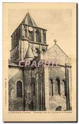 Lusignan (Vienne) - Transepto sul da Igreja e a Torre da Igreja