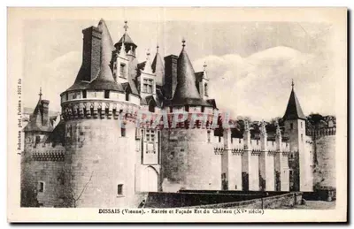 Dissais (Vienne) — Entrada e Fachaça Leste do Castelo (século XV) — J. Robuchon plus, Poitiers - 1017 612