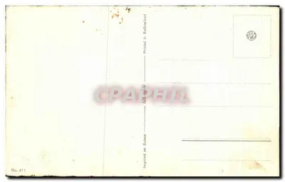 Canal cercado de árvores — Louis Daaphui — Impresso na Suíça, n° 411 — Verso