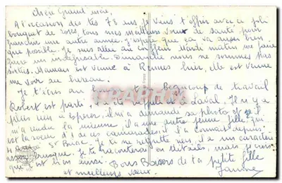Arranjo de rosas e borboleta — Feliz Aniversário — Edições Univers Paris — Verso