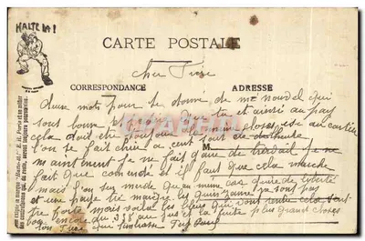 L'ALFABET VAN DE SOLDAT — Letter J — Uitgave E.R. Parijs (Model ingeschreven) — Achterkant