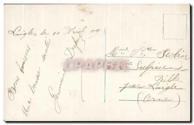 Dwa kuryczki w strojach festynowych — Wesołych Świąt Wielkanocnych — wydawca DIG n°449/3 — Rewers