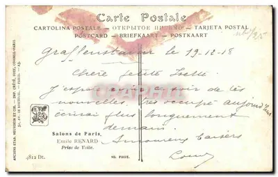 Casamento de uma religiosa — interior de um convento — editor Salons de Paris — Verso