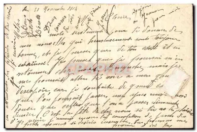 Flores — Cravas e lírios — carta postal antiga — Verso