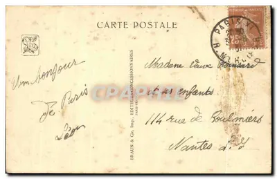 Entrada do Pavilhão da Índia Francesa — Os Elefantes de Jean Magrou — Exposição Colonial Internacional de Paris 1931 — Verso