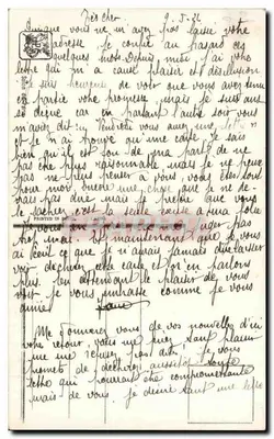 Mulher sentada perto de um curso d'água — obra de Azél Bover — Salão de Paris, n°4561 — Verso