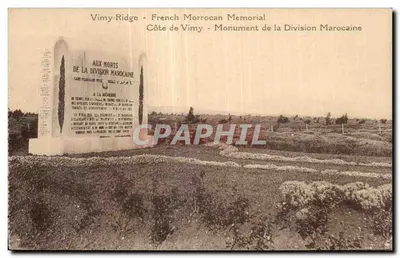 Crista de Vimy - Memorial Francês Marroquino - Côte de Vimy - Monument da Divisão Marroquina