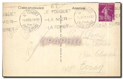 Étaples — Most — zachód słońca nad Canche — LL. nr 40 — Rewers