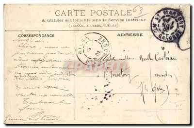 Auvergne - Châteauneuf - La Passerelle — Garel Aug. Bazar, Châtel-Guyon, n°125 — Achterkant