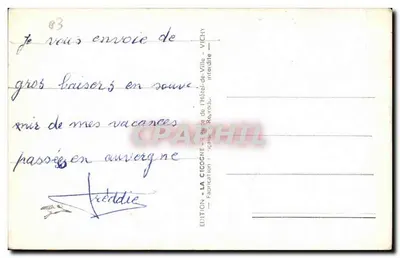 Ambert — Uitzicht genomen met vliegtuig — Editie La Cicogne, Vichy — Achterkant