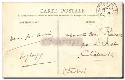 Tarjeta postal antigua Environs de Royan Le Pont du Bureau — Reverso