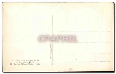 Festas da Vitória — 14 de julho de 1919 — Serviço de Ordem difícil — L.L. — n°51 — Verso