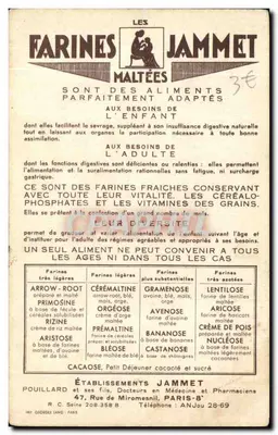 Les Vieilles Provinces de France — L'Angoumois — Édité par les Farines Jammet — Verso