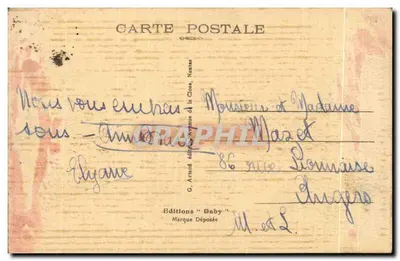 Bilhete postal antigo O navio Normandie da Compagnie Generale Transatlantique — Verso