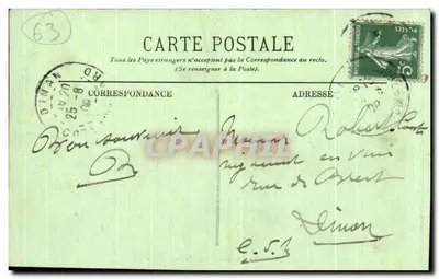 Le Mont-Dore — La Dordogne au Chemin de Mirabeau — LL. — n°62 — Verso