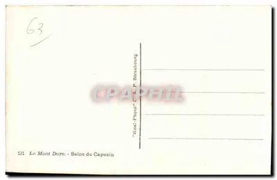 Mont Dore - Salão do Capucino — C.A.P. Strasbourg — Verso