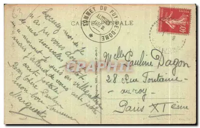 Royat-les-Bains — Widok z mostu — wydawca nr 1'66 — Rewers