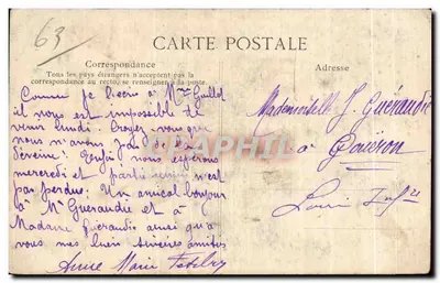 Royat-les-Bains — A Gruta das Lavadeiras — Editora ÉDP, n° 188 — Verso