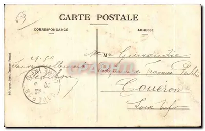 Auvergne — Royat w swoim gnieździe — Wyd.-fot. Gaudé, Clermont-Ferrand — Rewers