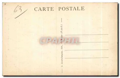 Bonita Cruz em lava de Volvic, esculpida (século xv) — Royat — G. D'O. - 433 — Verso