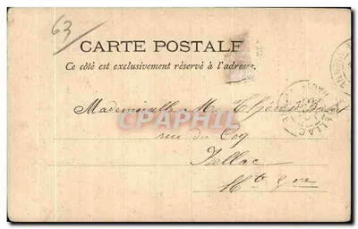 Royat — Cruz em lava com belas esculturas representando os apóstolos — Coleção da Chocolaterie de Royat N° 51 — Verso