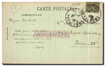Royat — Royat i Puy-de-Dôme — LL. — Rewers