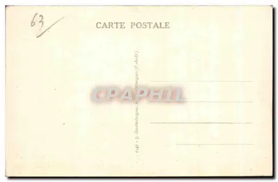 Royat e o Puy de Dôme — A Auvergne — editor J. Gouttenens, n° 63 — Verso