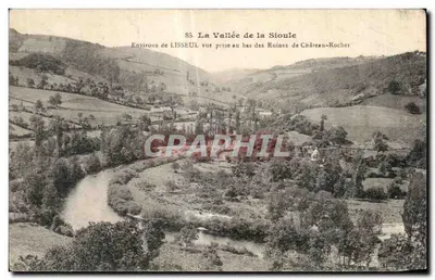 La Vallée de la Sioule — Dintorni di Lisseul, vista scattata in basso alle Ruine di Château-Rocher — serie 85