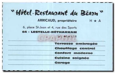 Hôtel-Restaurant du Béarn — Arricaud, Besitzer — 64 - Lestelle-Bétharram