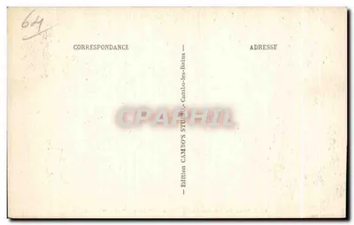 CAMBO-les-BAINS (Basses-Pyrénées) — "Arnaga" — Um Espelho d'Água — Verso