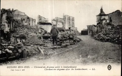 Clermont-en-Argonne — após o bombardeio — Visé Paris n° 416