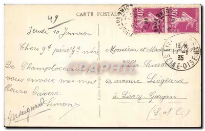 Champtoceaux (M.-et-L.) — O Ponte sobre a Loire — Édition Farge — Verso