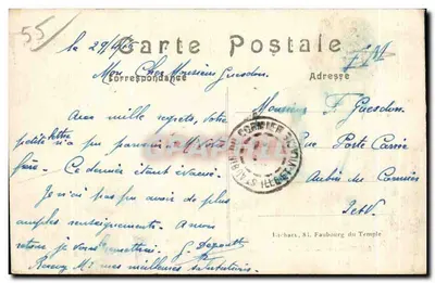 Revigny (Meuse) — Aspecto da estrada de Bar-le-Duc após o passagem dos bárbaros — A.R. n°426 — Verso