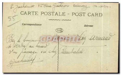 Verdun — Caserne Niel, Cour intérieure — Quartel de Infantaria — Verso